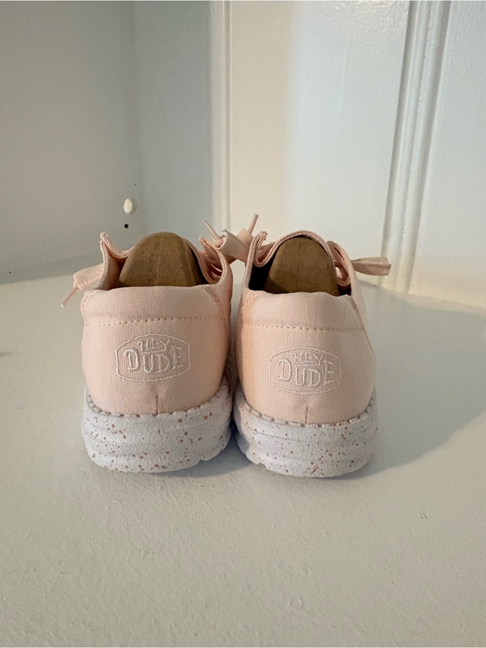 Hey Dude Canvas Slip-On Shoes in Light Blush - Picture 4 of 4